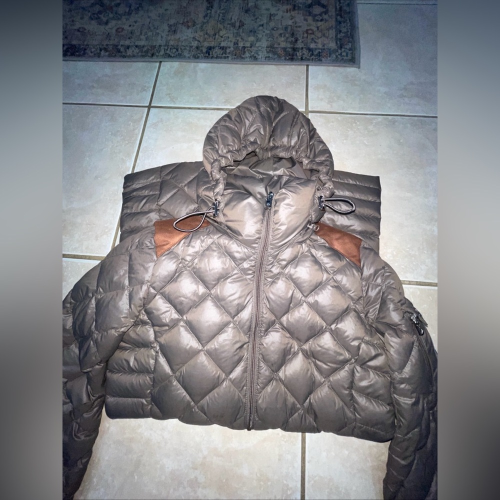 Lauren Ralph Lauren Glossy Brown Packable Down Filled Quilted Puffer Coat S - Picture 8 of 13